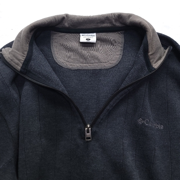 Columbia Sweatshirt Men's Fleece Half Zip Gray Sweater Pullover Size Large - Picture 7 of 9
